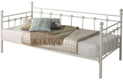 Collection Abigail Metal Single Daybed Frame - White.